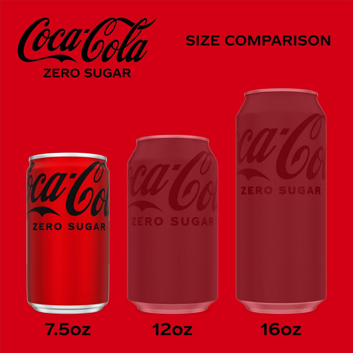 Coca-Cola Coke Zero Sugar Mini-Can 7.5 fl oz, 6 Pack – Low-Calorie Self-Care Beverage for Balanced Everyday Indulgence