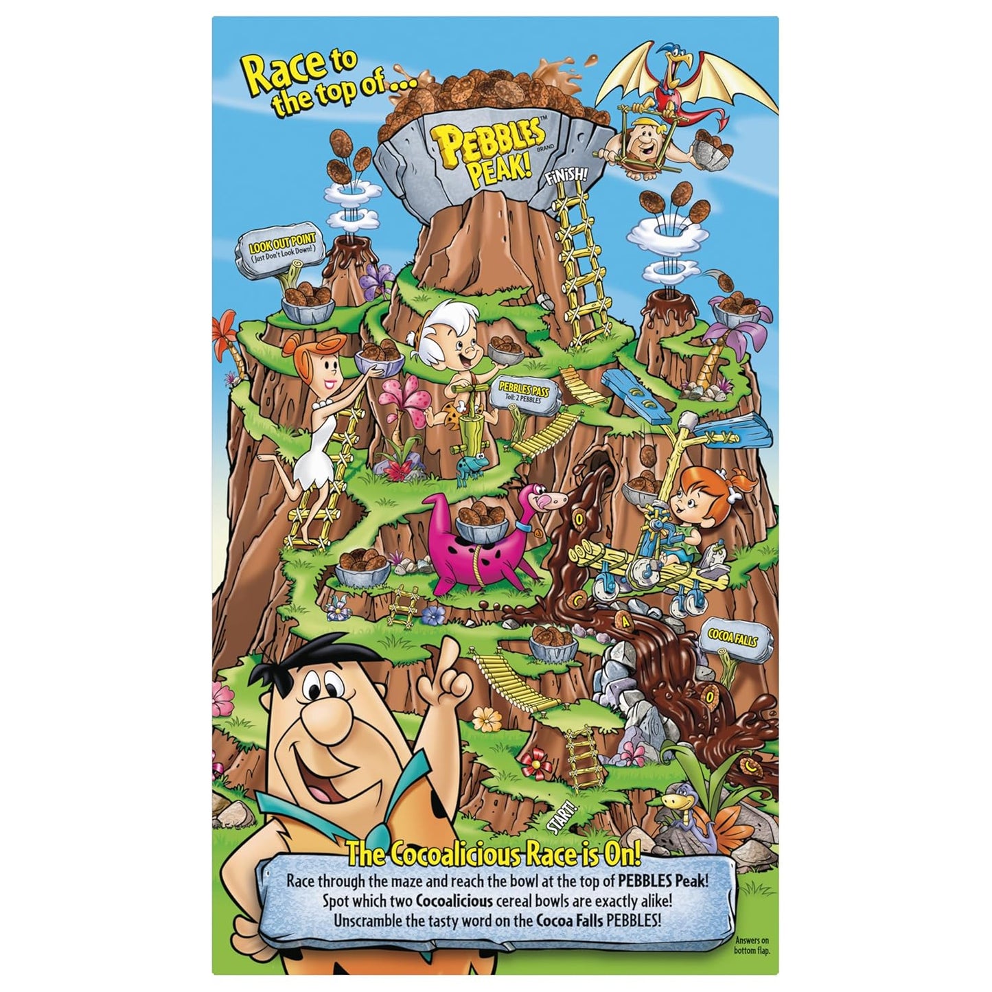 Cocoa PEBBLES Cereal – Comforting Chocolate Breakfast Bowl for Calm Family Mornings, 19.5 oz Box