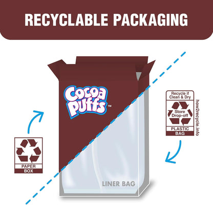 Cocoa Puffs Shelf-Stable Cereal for Outdoor Adventures, No Refrigeration Needed, Mega Size, 25.8 oz