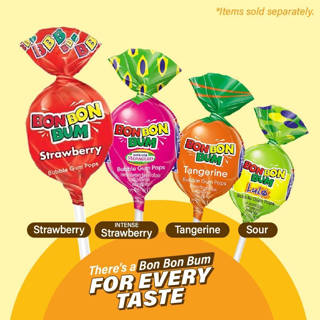 Colombina Bon Bon Bum Suckers – Individually Wrapped Mango and Tropical Flavors Safe for Playroom Snack Drawers and Birthday Parties