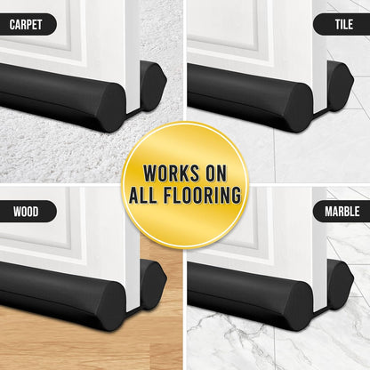 Comfyanno Under Door Draft Stopper – Low-Profile Door Bottom Insulation in Neutral Black, Gray, White, Brown