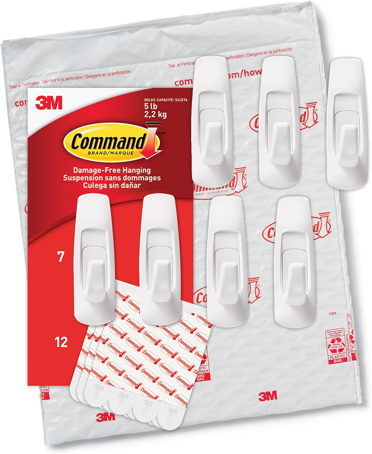 Command Adhesive Utility Hooks – No Nails, No Tools Hanging for Safer Apartment Living