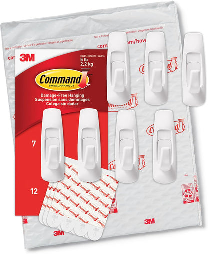 Command Adhesive Utility Hooks – No Nails, No Tools Hanging for Safer Apartment Living