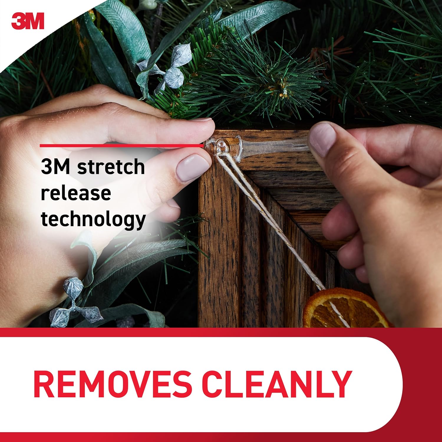 Command Clear Light Clips Christmas Gift for Mom, Easy Holiday Decorating Kit for Renters