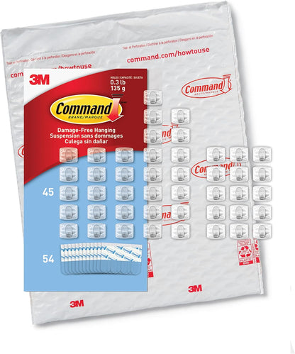 Command Clear Light Clips Christmas Gift for Mom, Easy Holiday Decorating Kit for Renters
