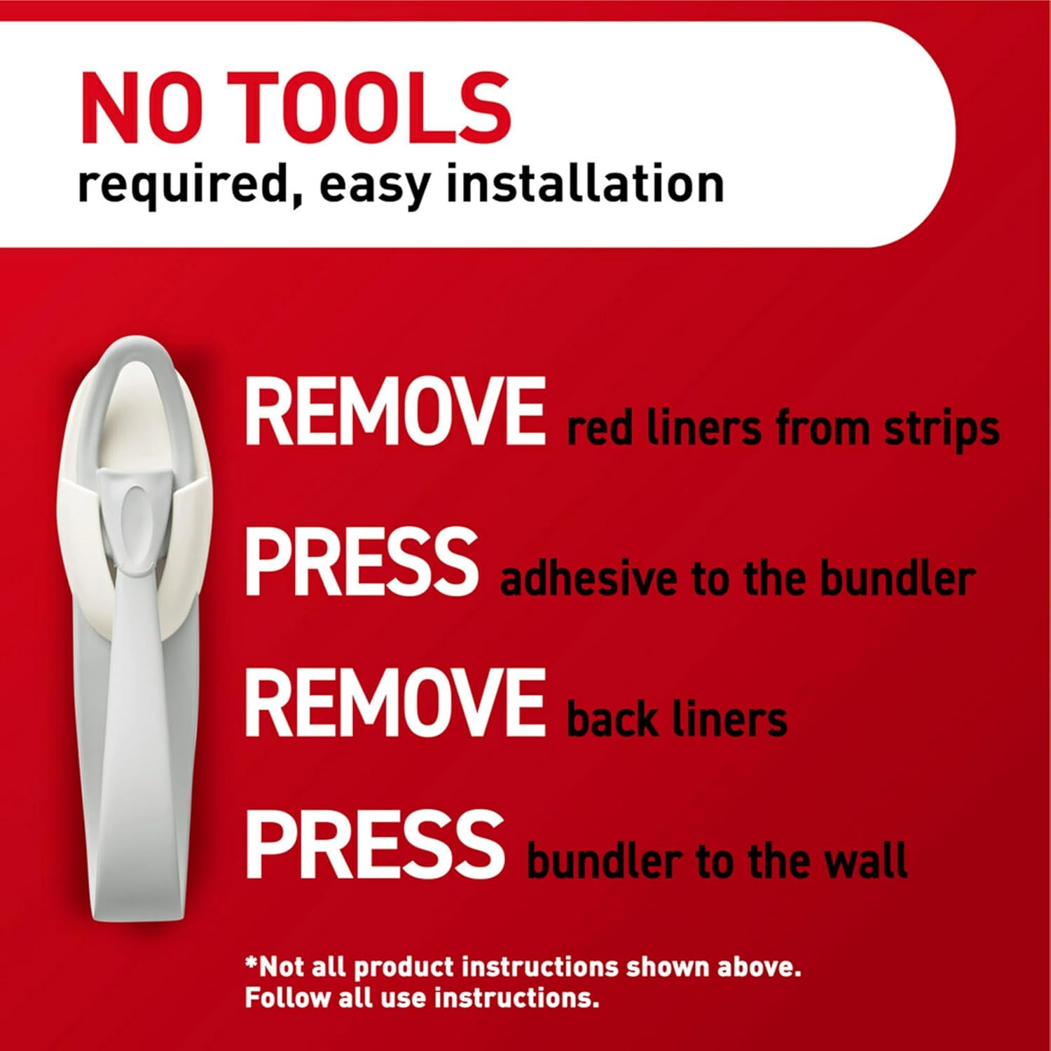 Command Cord Bundlers – Cozy Home Aesthetic Cord Clip Set for Media Room, Damage-Free Wall Cable Routing