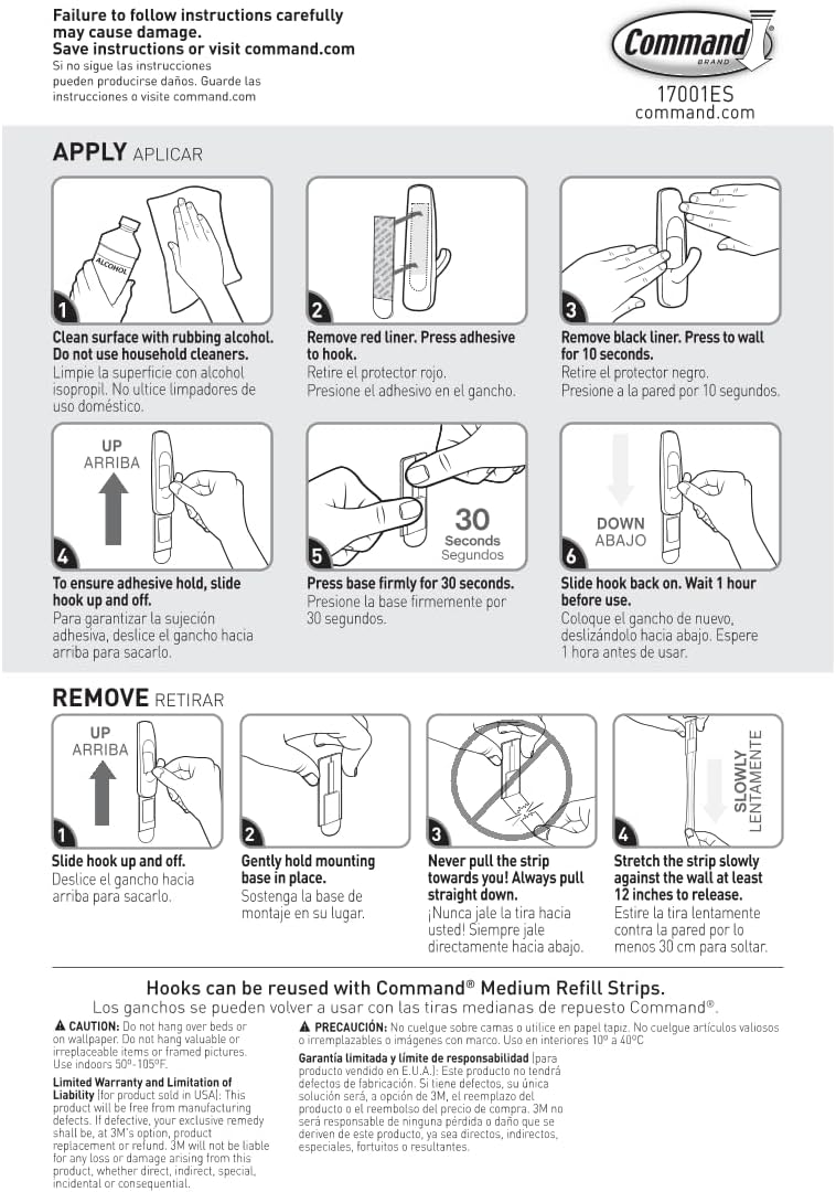 Command Medium Utility Hook Mega Pack – Family-Friendly Hooks for Mudrooms, Coats, and Kids' Belongings