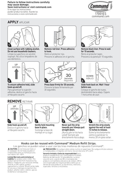 Command Medium Utility Hook Mega Pack – Family-Friendly Hooks for Mudrooms, Coats, and Kids' Belongings