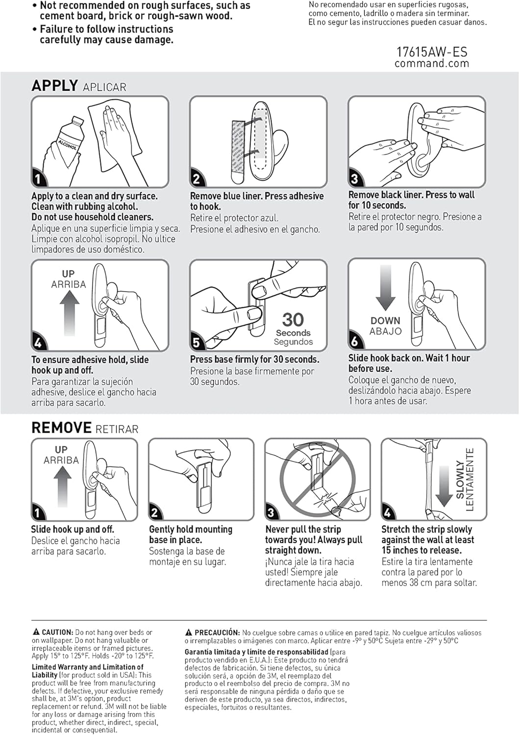 Command Outdoor Refill Strips – Residue-Free Adhesive Safe for Painted Walls and Delicate Trim