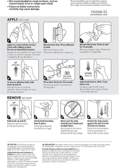 Command Outdoor Refill Strips – Residue-Free Adhesive Safe for Painted Walls and Delicate Trim