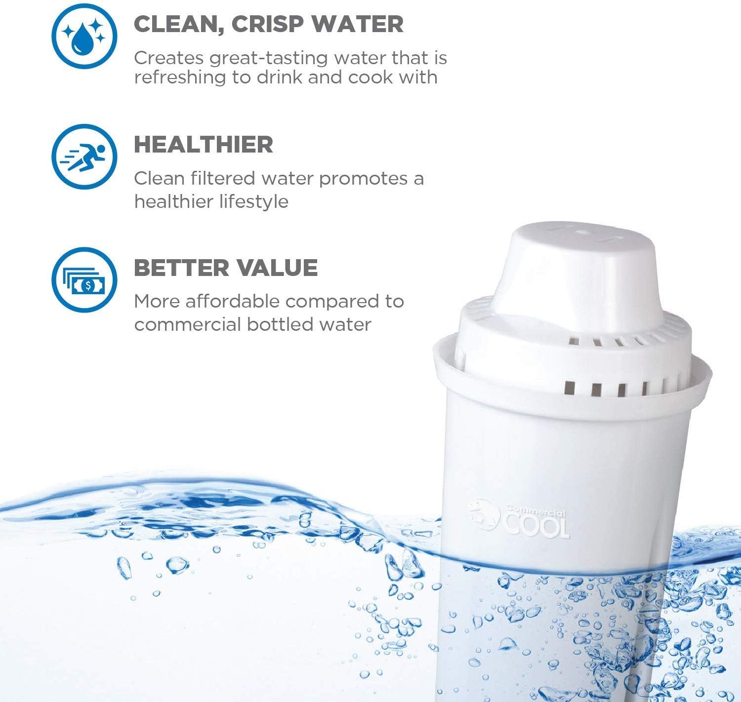 Commercial Cool Cool Brita Pitcher Filters – Independent NSF and WQA Tested Replacement Filters for Trusted Home Water Safety