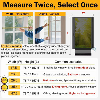 CozyPrivacy Sun Blocking Window Film – Stylish Home Office Decor, Glare Reducing Mirror Tint