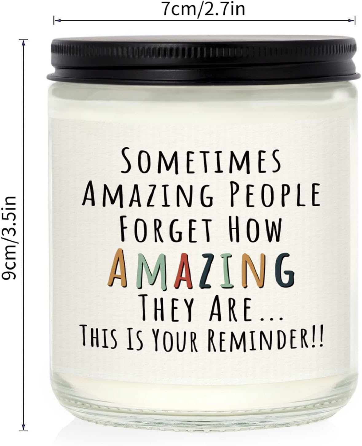 Craftique You're Amazing Candle – Decorative Lavender Soy Candle for Bedroom Nightstand Accent