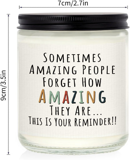 Craftique You're Amazing Candle – Decorative Lavender Soy Candle for Bedroom Nightstand Accent