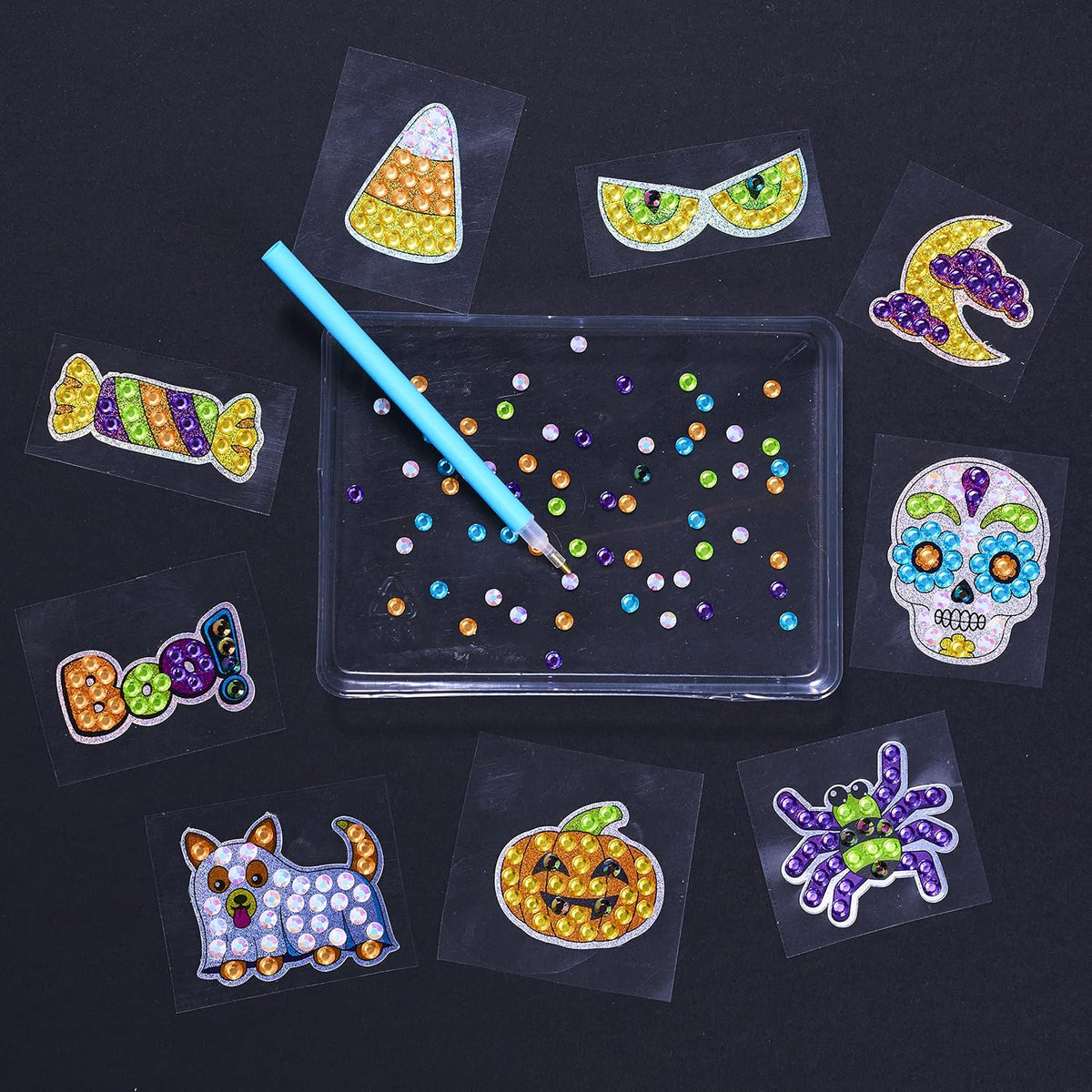 Creativity for Kids Spooky Diamond Painting Set – Independent Play Craft That Builds Concentration During Quiet Hours