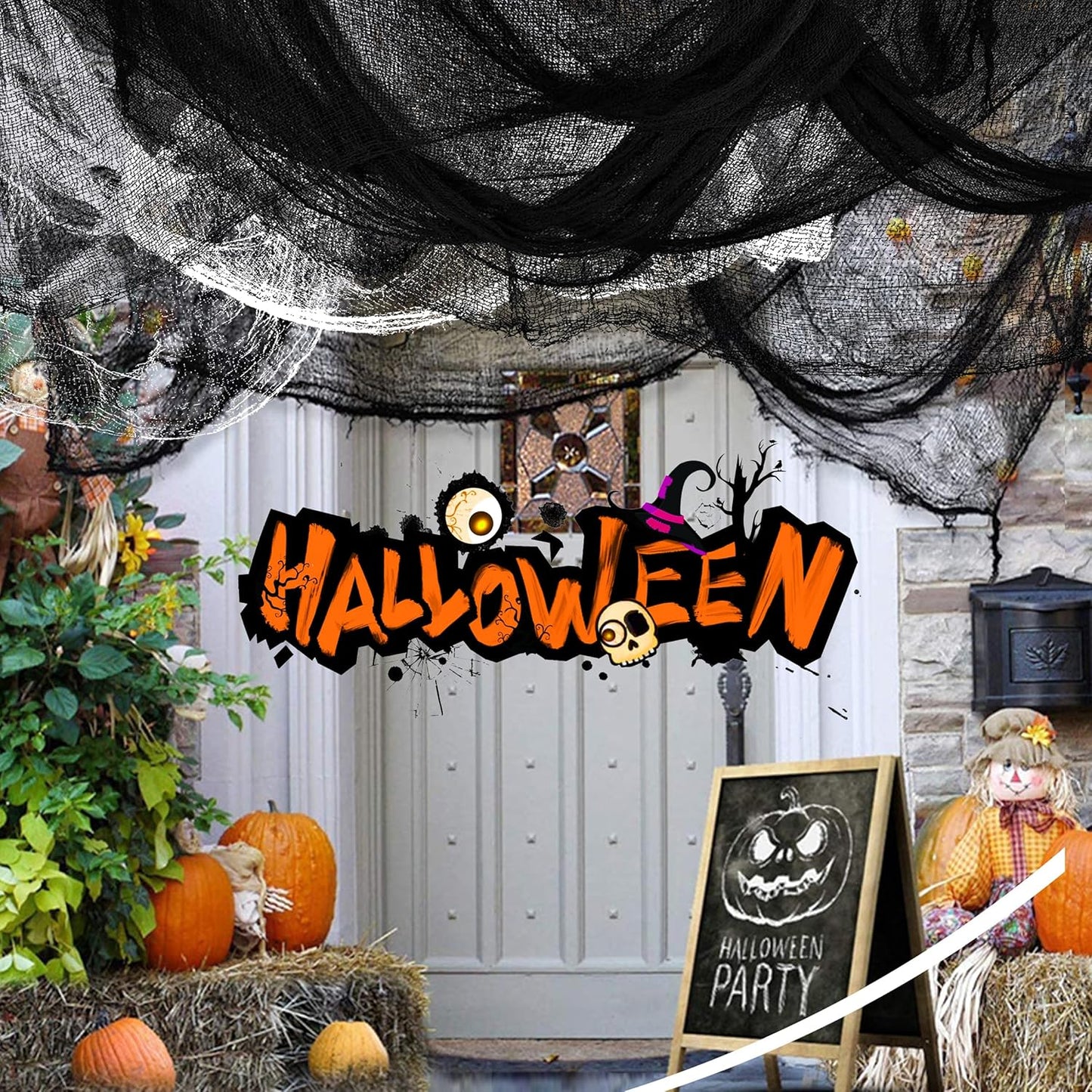 Creepy Cloth Reusable Gauze Cloths – Portable Halloween Decor for Camping and Outdoor Gatherings