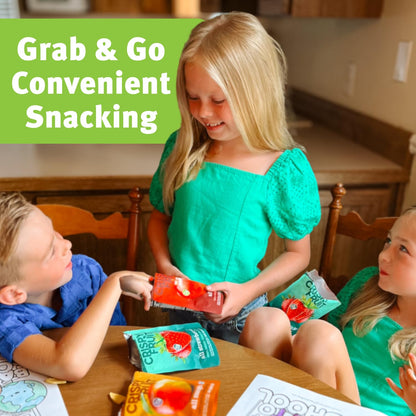 Crispy Green Freeze-Dried Fruit Snacks – No Added Sugar Lunchbox Stuffer for Picky Eaters, 16 Single-Serve Bags