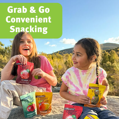 Crispy Green Freeze-Dried Fruit Snacks – No Added Sugar Lunchbox Stuffer for Picky Eaters, 16 Single-Serve Bags