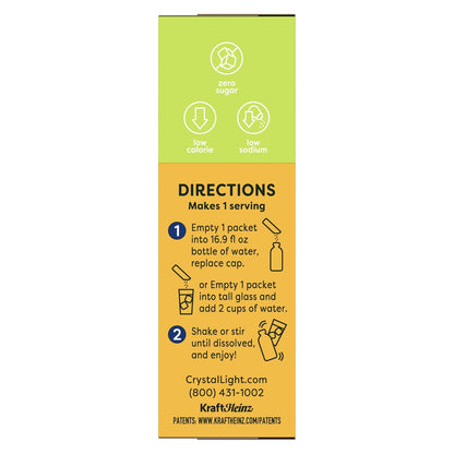 Crystal Light Lemon Iced Tea Naturally Flavored Powdered Drink Mix – Clean-Ingredient Afternoon Hydration for Sugar-Conscious Adults, 120 Packets