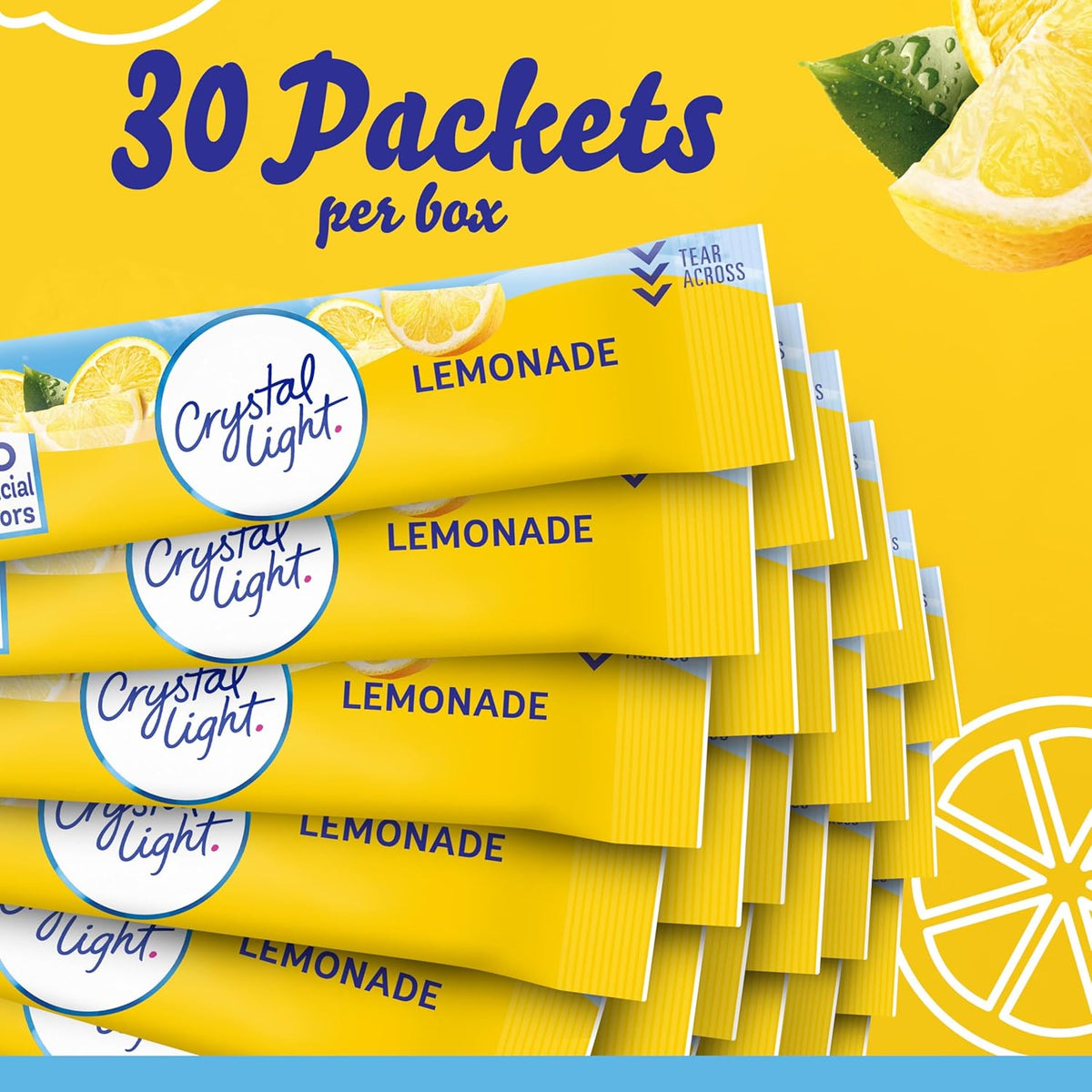 Crystal Light Lemonade Powder Packets – Refreshing Lemonade for Hotel Rooms, Road Trips, and Camping Coolers, 120 ct Bulk Supply