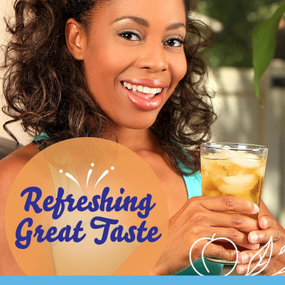 Crystal Light Peach Iced Tea Drink Mix – Quick-Prep Refreshment for Conference Rooms and Study Sessions, 72 Packets