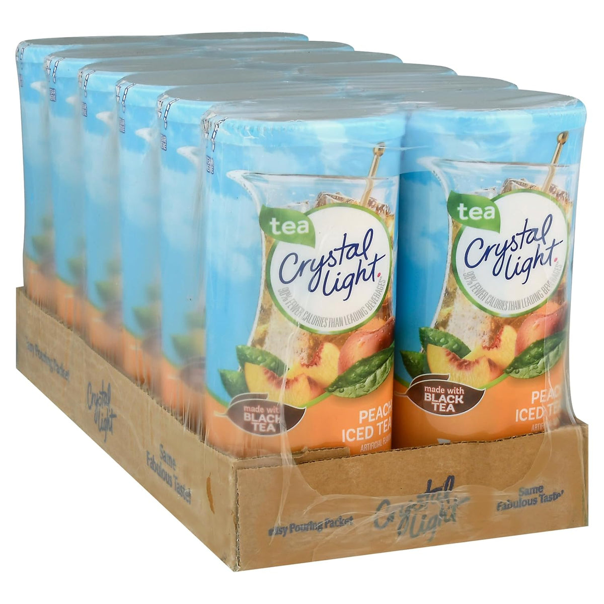 Crystal Light Peach Iced Tea Drink Mix – Quick-Prep Refreshment for Conference Rooms and Study Sessions, 72 Packets