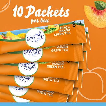 Crystal Light Peach Mango Green Tea Powdered Drink Mix – Simple No-Preparation Drink Mix for Less-Is-More Lifestyles