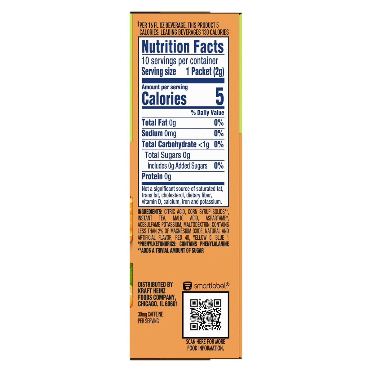 Crystal Light Zero Sugar Peach Iced Tea Mix – 120 Single-Serve Packets for a Health-Conscious Hydration Ritual