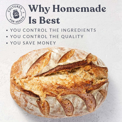 Cultures for Health San Francisco Sourdough Starter – Single Heirloom Culture for the Less Is More Pantry
