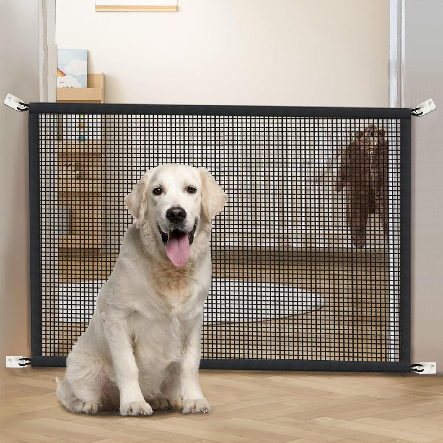 Cupount Pack of 2 Mesh Dog Gates – Practical Gift for Renters Moving Into First Apartments