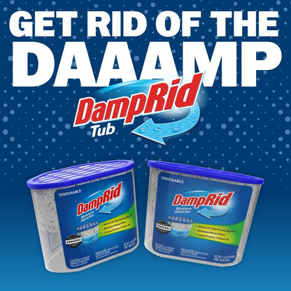 DampRid Disposable Charcoal Damp Absorber – Versatile Odor and Moisture Solution for Garages, Sheds, and Camping Totes