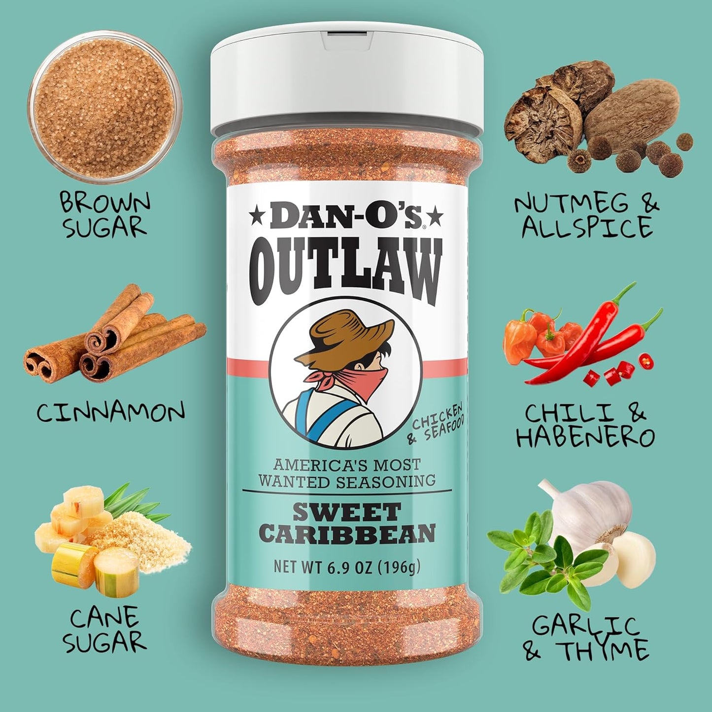 Dan-O's Outlaw Gourmet Grilling Collection – Elevated 6-Pack Featuring Enzyme-Modified Butter and Caribbean Citrus