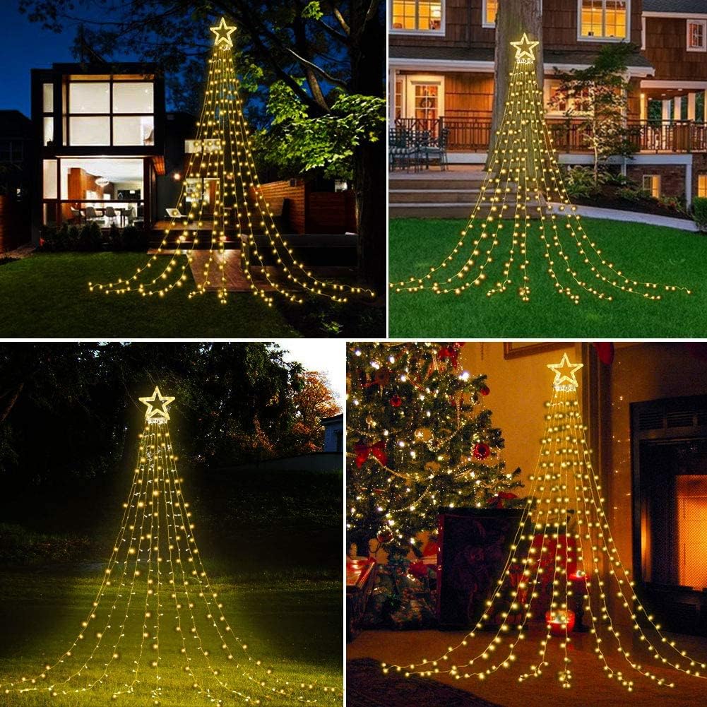DANLI Cascading Star Light — Worry-Free Holiday Lighting for Nurseries and Bedrooms, 30V UL Plug with Auto Timer