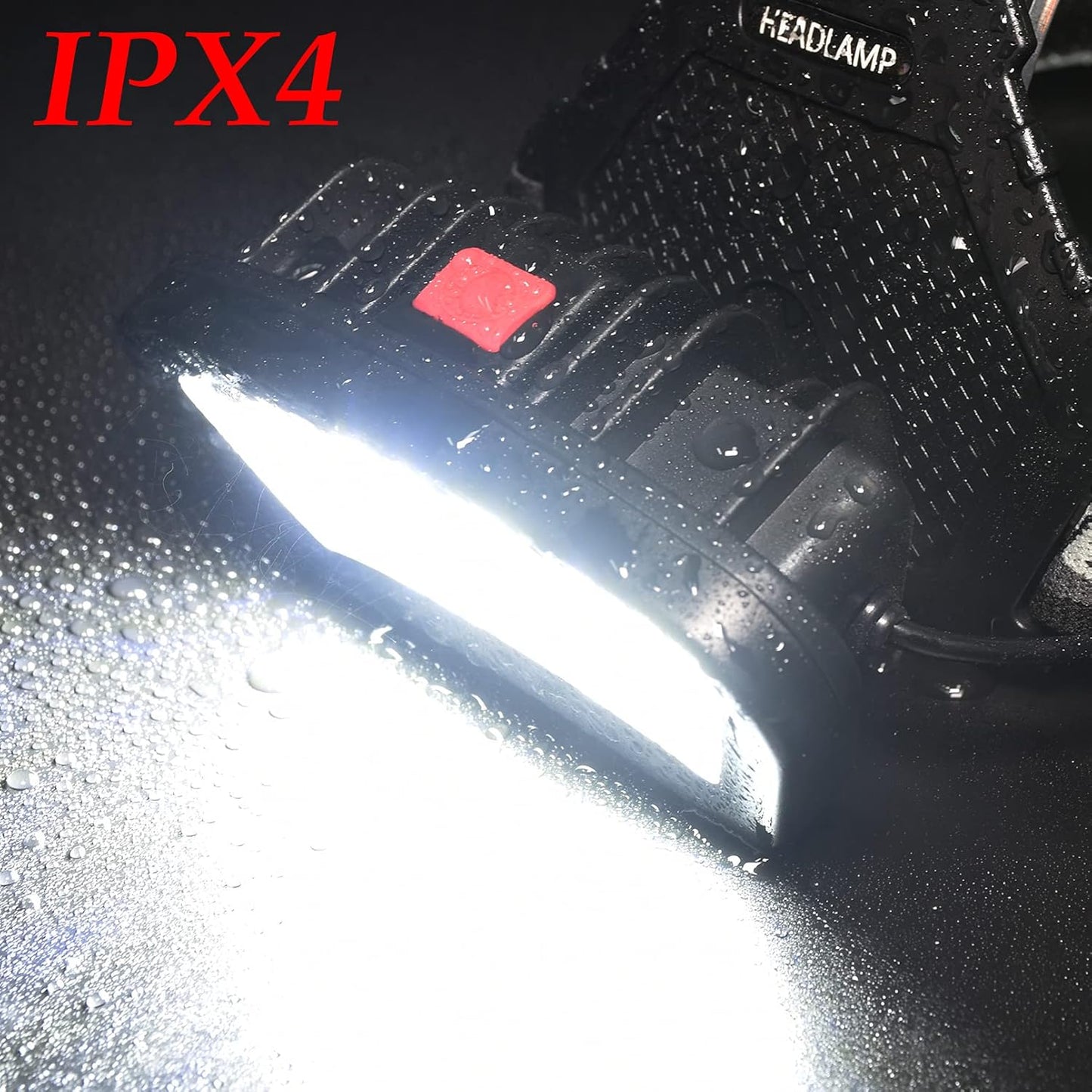 DARKBEAM COB LED Headlamp USB Rechargeable – Wide Flood Beam for Campsites, Patio Work and Outdoor Dinners