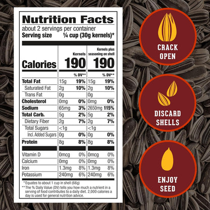 DAVID Jumbo Sunflower Seeds, Bar-B-Q Flavor, 5.25 oz – Satisfying Bar-B-Q Snack to Curb Late-Night Carb Cravings