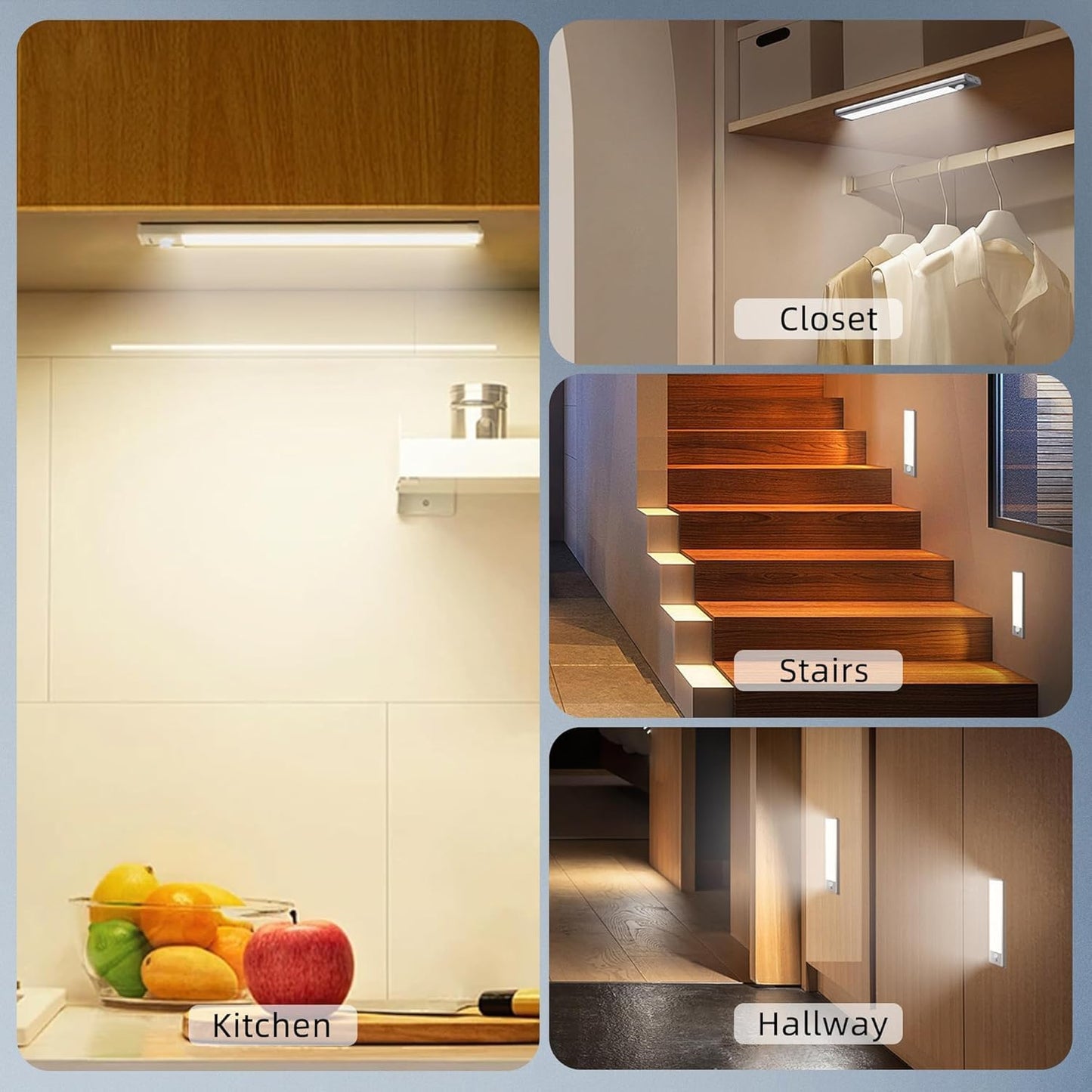 DAYBETTER 30-Day Battery LED Bar Light – Reliable Task Lighting for Workshops and Study Areas, 4-Pack