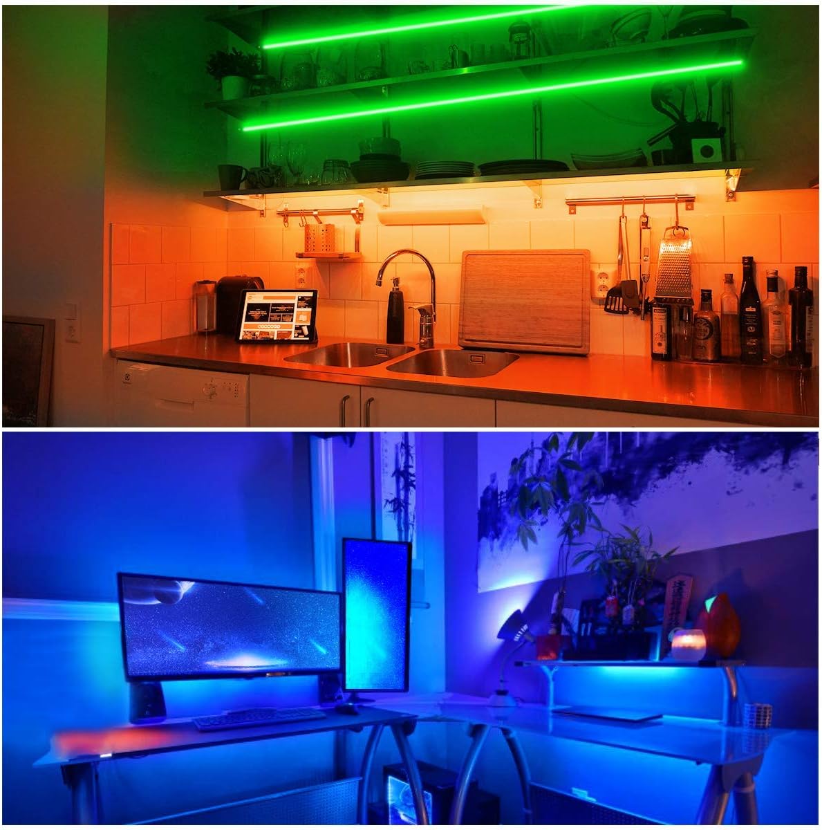 DAYBETTER 66ft Color Changing LED Lights – Unique Holiday Gift for Couples Setting Up a New Apartment