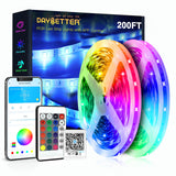 DAYBETTER Color Changing LED Light Strips 200ft – Gift for Mom and Women with App Control and Timer