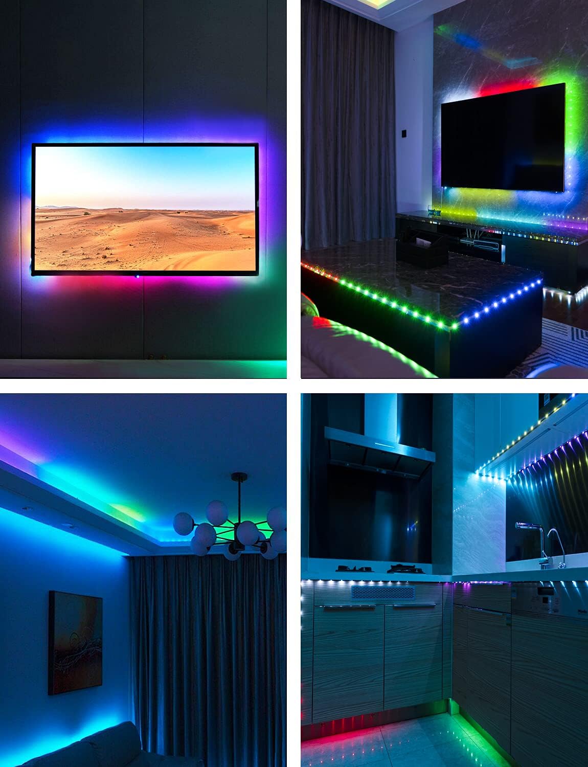 Daymeet RGBICW LED Strip – Nursery & Playroom Decor with App-Controlled Color Scenes, No Flame No Heat