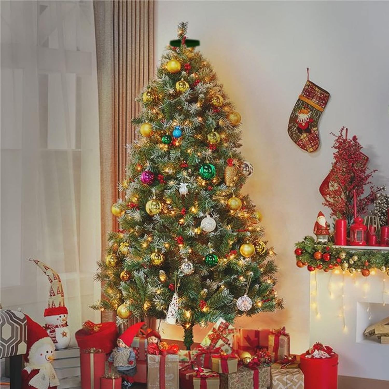 Dazzle Bright Christmas Tree Lights – Neutral Warm White Cascading Light for Intentional, Minimal Home Decor