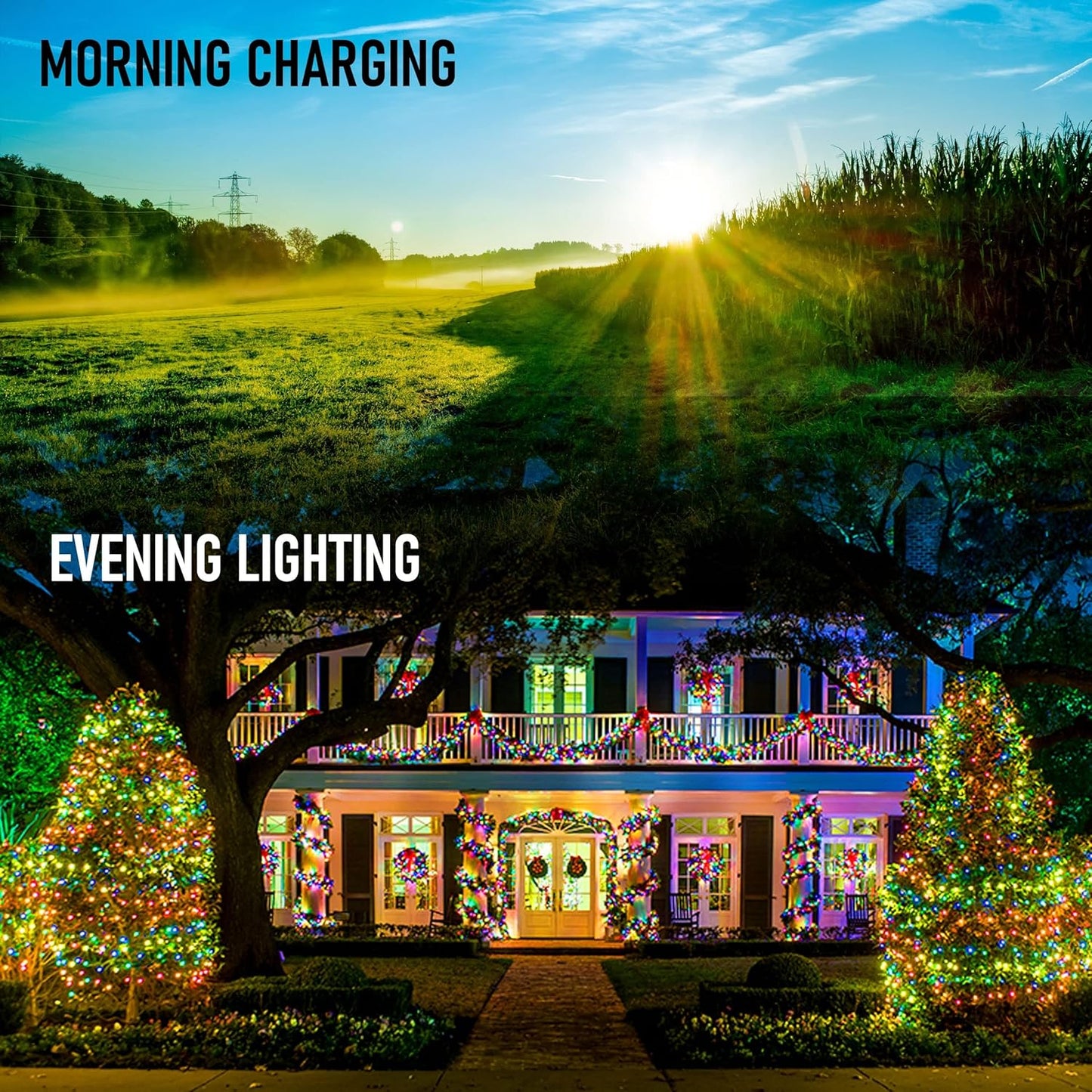 Dazzle Bright Solar Fairy Lights – All-Weather Outdoor Decor for Driveway, Roofline, and Garden Party