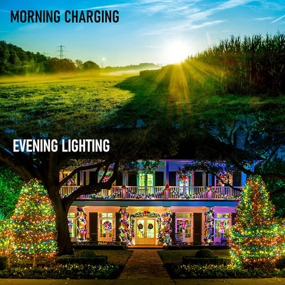 Dazzle Bright Solar Fairy Lights – All-Weather Outdoor Decor for Driveway, Roofline, and Garden Party