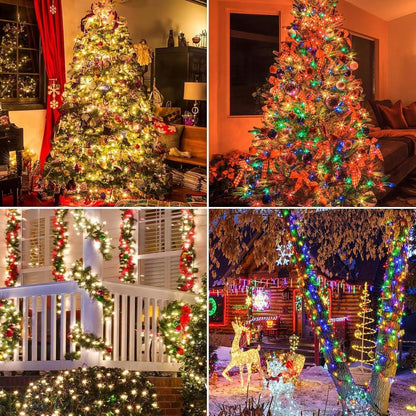Decorative 108ft LED String Lights for Accent Wall and Mantel – 300 LED Warm White with Timer and Remote