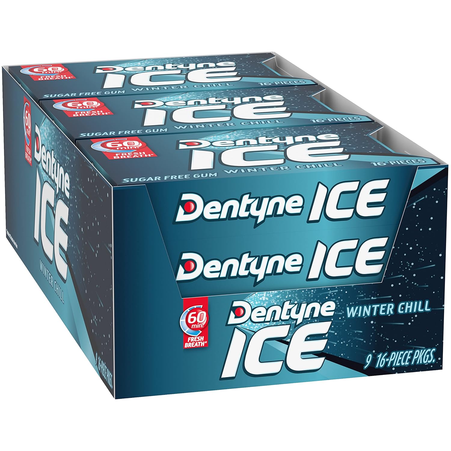 Dentyne Ice Winter Chill Sugar-Free Chewing Gum – Valentine's Day and Birthday Mint Gift for Him or Her