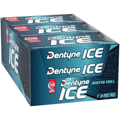 Dentyne Ice Winter Chill Sugar-Free Chewing Gum – Valentine's Day and Birthday Mint Gift for Him or Her