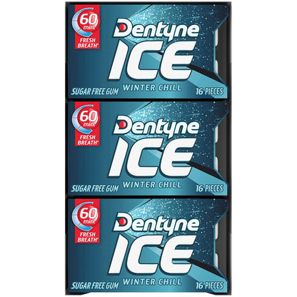 Dentyne Ice Winter Chill Sugar-Free Chewing Gum – Valentine's Day and Birthday Mint Gift for Him or Her