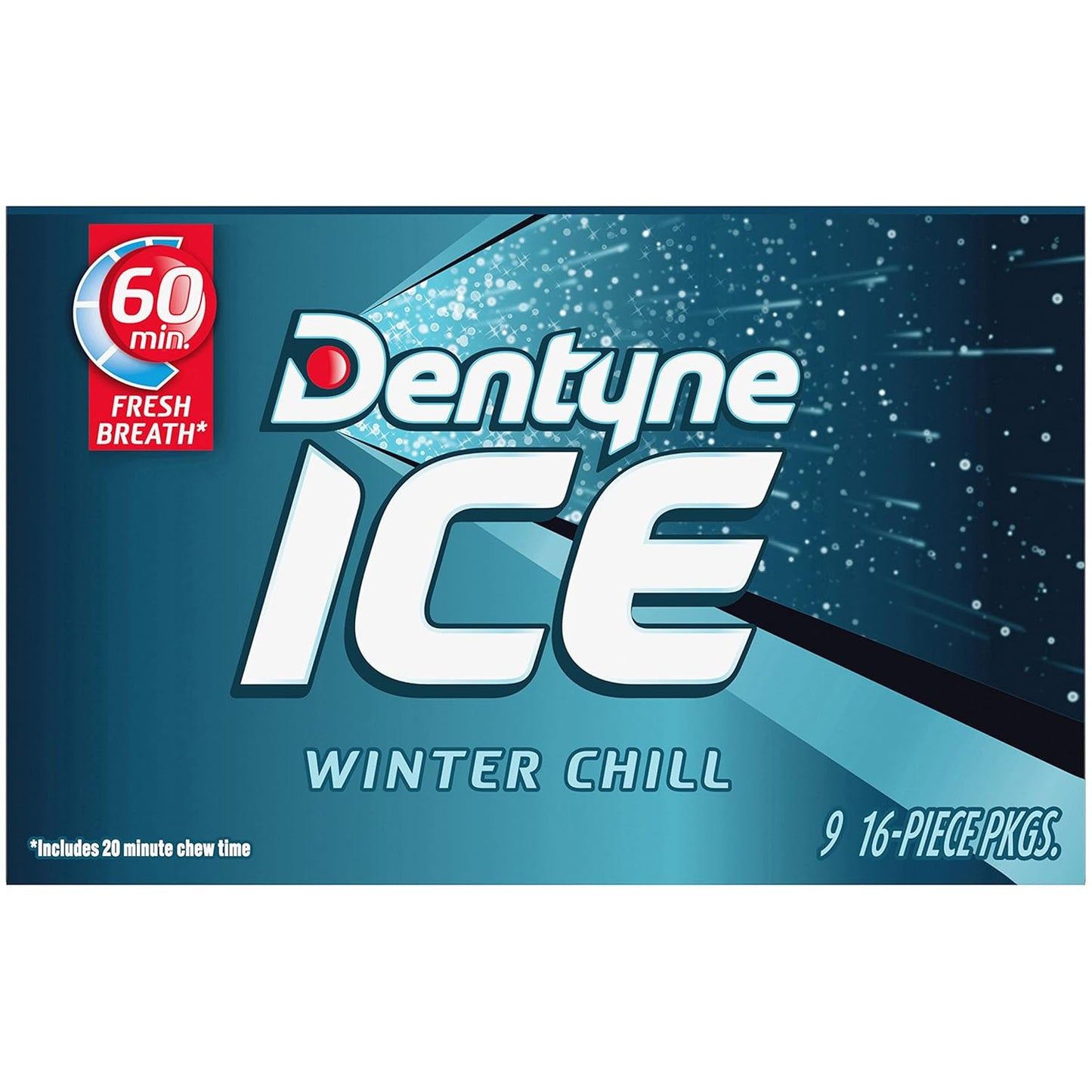 Dentyne Ice Winter Chill Sugar-Free Chewing Gum – Valentine's Day and Birthday Mint Gift for Him or Her