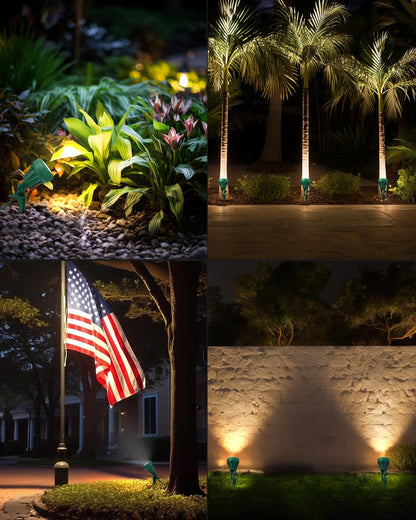 DEWENWILS 4.8W Low-Voltage-Style LED Spotlight – Heat-Safe Fixture for Front Yard, Garage, and Children's Play Areas