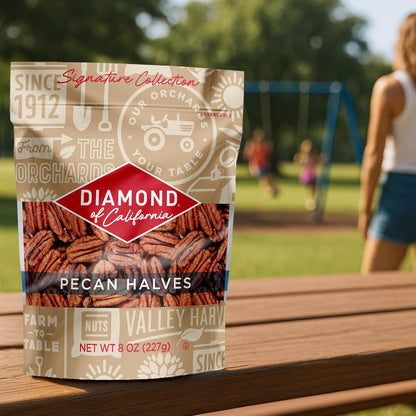 Diamond of California Chopped Pecans – High-Protein Hiking Snack Ingredient for Backpackers, Long Shelf Life for Multi-Day Trips