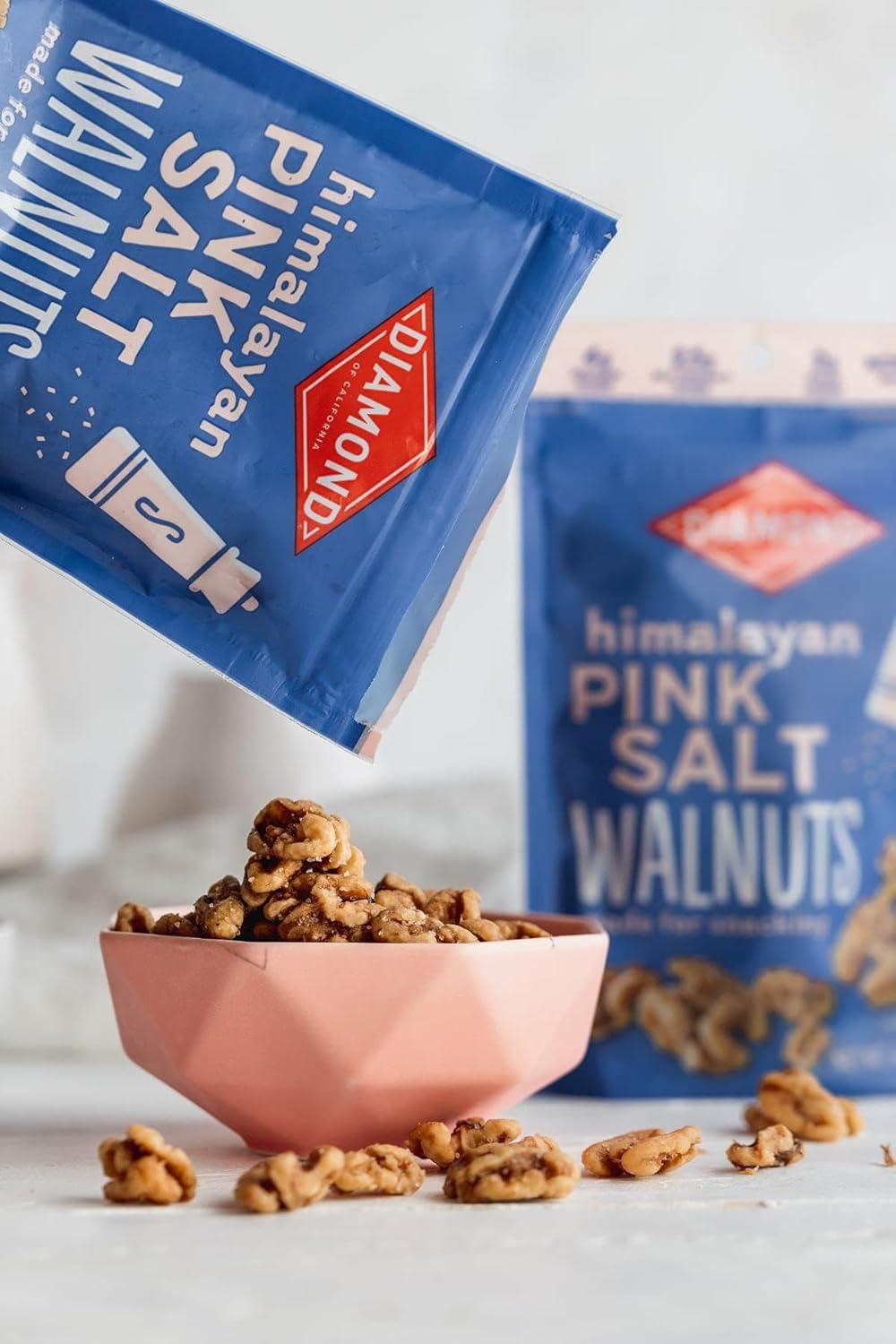 Diamond of California Himalayan Pink Salt Walnuts – Protein Snack for Study Breaks and Deep Work Routines